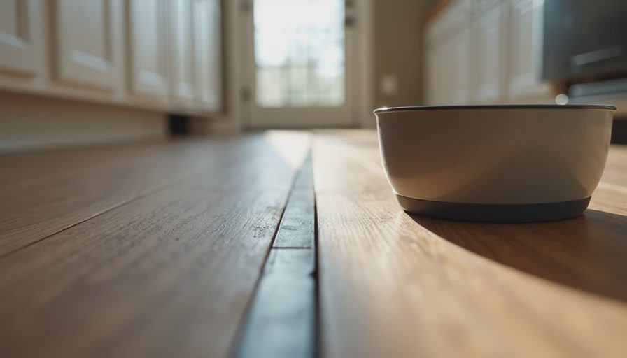 Clean transition strip between luxury vinyl plank and kitchen flooring in a pre-sale home update